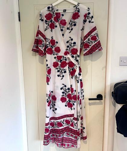 Women wrap midi dress - midi,