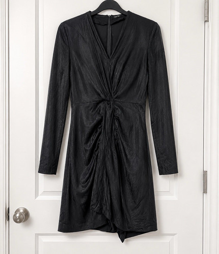Maje black mini dress 10 - black,