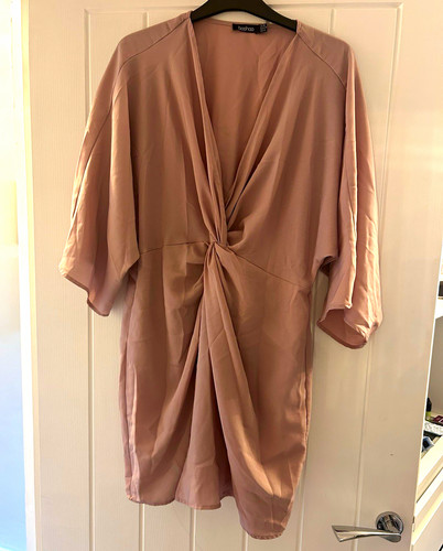 Blush pink twist front neck - pink,