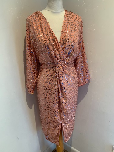 Boohoo sequin twist front midi - boohoo,