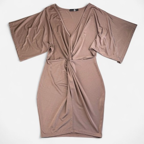 Women pink wrap dress with - dress,